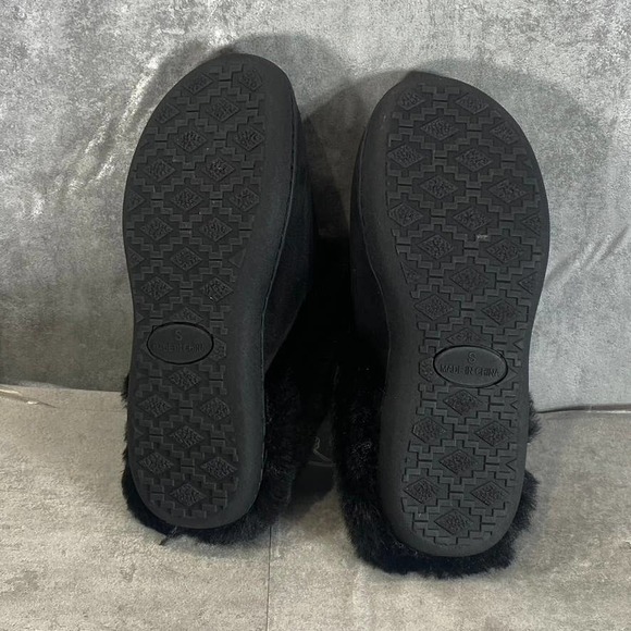 Nordstrom Rack Women's Black Holly Faux-Fur Round-Toe Slip-On Clog Slippers SZ S - Picture 10 of 14